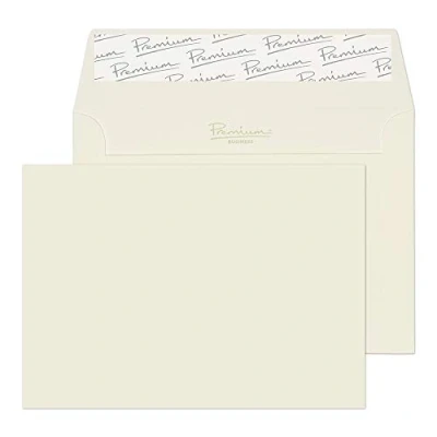 Afbeelding van Blake Business C6 114 x 162 mm 120 gsm Peel &amp; Seal Portemonnee Enveloppen (35154) Hoge witte geweven Pack van 25