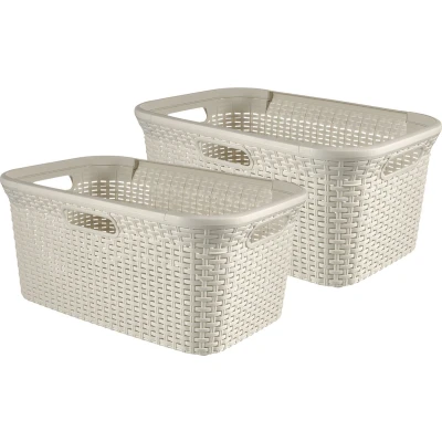 Afbeelding van Curver Style Wasmand 45L 2 stuks Wit