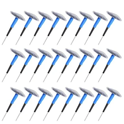 Afbeelding van 24 stuks radiale bandenpech patches bandenreparatie gereedschap auto motorfiets universele slangloze reparatie paddenstoelstekker patch rubber voor auto, motorfiets, elektrische voertuig (36 x 4 mm)
