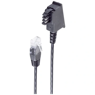 Afbeelding van Shiverpeaks DSL Adapterkabel [1x Telefoonstekker Duitsland (TAE F) 1x RJ45 stekker 8p2c] 3 m Zwart