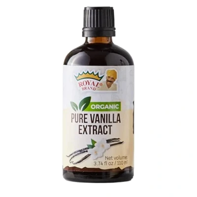 Afbeelding van Pure Vanilla extract / Organic Sugar Free 3.74 fl oz. 110 ml Glas Bottle for Better Quality Puur vanille BIO Glazen fles voor betere kwaliteit Suikervrij