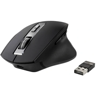 Afbeelding van Renkforce RF WM 300 Ergonomische muis Bluetooth, Draadloos Optisch Zwart/grijs 7 Toetsen 2400 dpi Ergonomisch