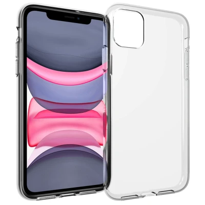Afbeelding van Apple iPhone 11 Hoesje Siliconen en TPU (zacht) Accezz Softcase/Backcover Transparant Telefoonhoesje