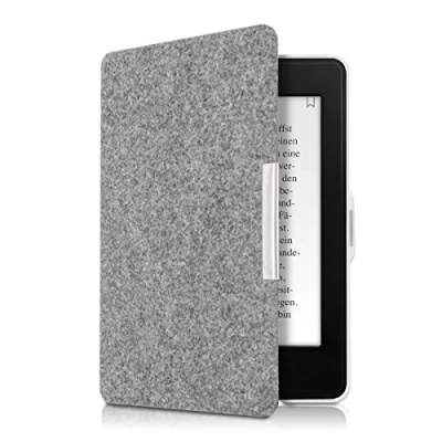 Afbeelding van kwmobile hoes compatibel met Amazon Kindle Paperwhite e reader beschermhoes van vilt lichtgrijs