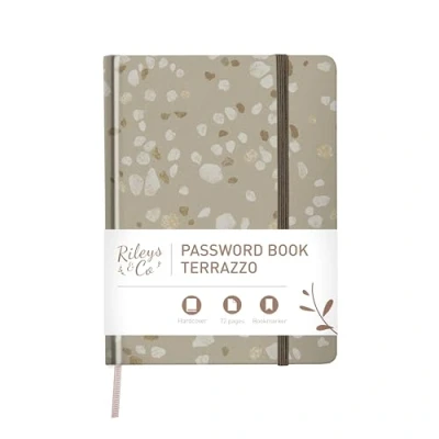 Afbeelding van Rileys &amp; Co. Wachtwoordboek met alfabetische tabbladen, wachtwoordhouder, wachtwoordboeken voor senioren, wachtwoordnotitieboekje internetaanmelding, website, gebruikersnaam (8 x 6 inch, paars