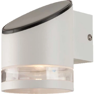 Afbeelding van V TAC VT 1138 W Solarlampen Wandlamp op zonne energie IP54 Wit lamphuis 70 Lumen 3000K