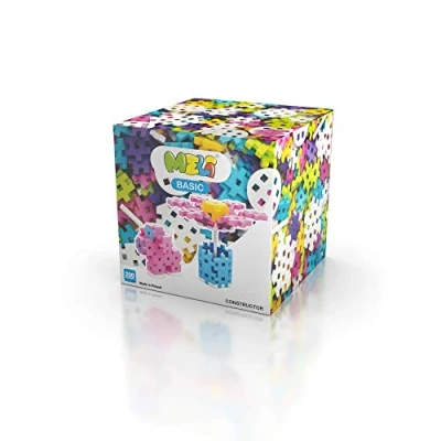 Afbeelding van Meli 67224 Basic Constructor Pink Creatief speelgoed, kleurrijk, 200 stuks