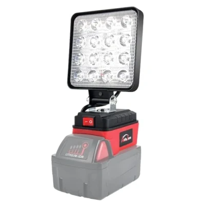 Afbeelding van AUTOJARE led werklamp voor Milwaukee M18 18 V 48 W draadloze acculamp 3200LM draagbare spot bouwplaatslamp autoreparatie, thuisverlichting, camping, vissen (geen accu)