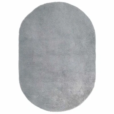 Afbeelding van vidaXL hoogpolig vloerkleed 300x200 cm polyester lichtgrijs
