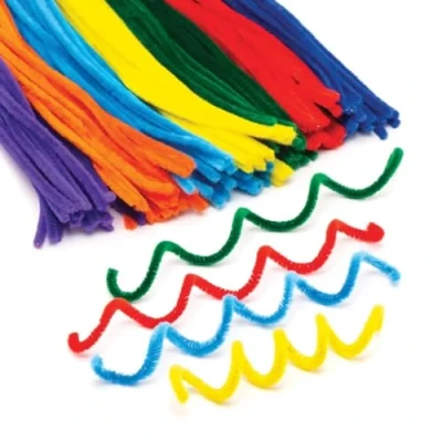Afbeelding van Baker Ross AW365 pijpenreiniger in regenboogkleuren (120 stuks) verschillende blauwe kleuren voor knutselactiviteiten kinderen,gesorteerd