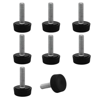 Afbeelding van SKIR&#039;CO 8 stuks, meubelstelpoten M6 x 20 mm, verstelbare ronde poten mm diameter, draadnivellervoet