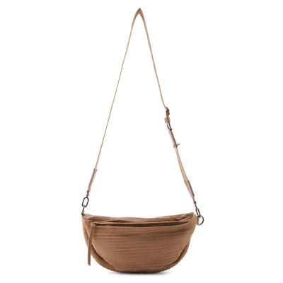 Afbeelding van FREDsBRUDER Leren Gordeltas Riffel Beltbag Caramel Lichtbruin