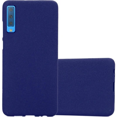Afbeelding van Cadorabo Hoesje geschikt voor Samsung Galaxy A9 2018 in FROST DONKER BLAUW Beschermhoes gemaakt van flexibel TPU silicone Case Cover