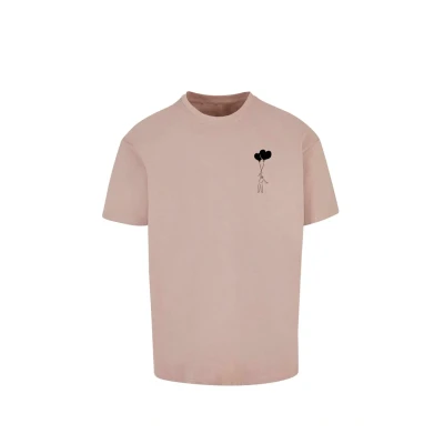 Afbeelding van Merchcode LOVE IN THE AIR Heavy Oversize Tshirt print, Heren, Maat: XS, Duskrose