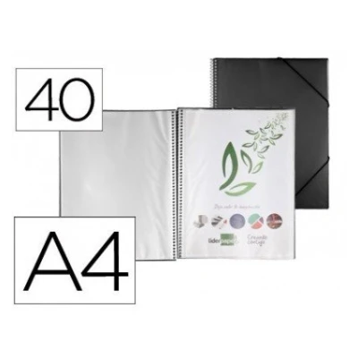 Afbeelding van Liderpapel EC32 presentatiemap met spiraalbinding, A4, zwart