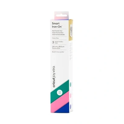 Afbeelding van Cricut Smart Iron On Joy Xtra Folieset Snijbreedte 30.5 cm Turquoiseblauw, Pink, Koningsblauw