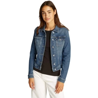 Afbeelding van Tommy Jeans Vivianne Jacket Spijkerjas, Dames, Maat: Small, Denim medium