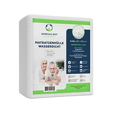 Afbeelding van Sensalou Matrashoes Anti allergisch Waterdicht met Rits 15cm hoog Ademend en vochtregulerend Huisstofmijt 180x200x15cm