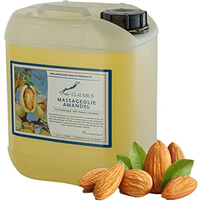 Afbeelding van Massageolie Amandelolie 5 liter 100% natuurlijk biologisch en koud geperst