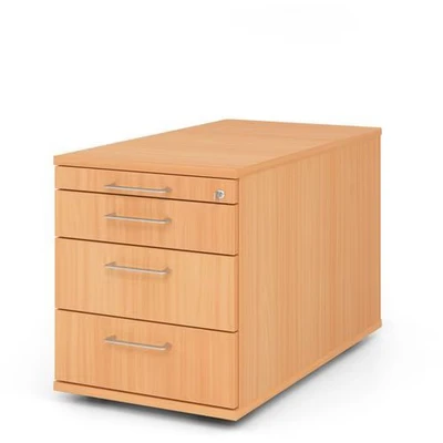 Afbeelding van SIGNA TC30 BS Rolcontainer Beuken Hout met 3 lades Metalen beugelhandgreep