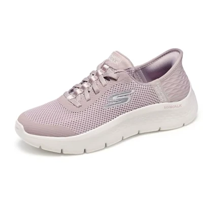 Afbeelding van Skechers Dames GO Walk Flex Grand Entry, Mauve Textiel/Trim, 2 UK, Textiel Trim, 35 EU