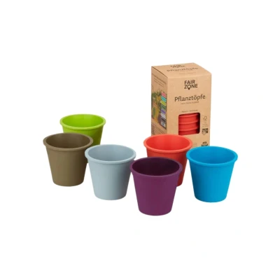 Afbeelding van Fairzone Plantenpotten Gekleurd Rubber 6 Stuks