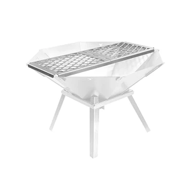 Afbeelding van Grillrooster voor vuurschaal FENNEK octagon tweedelige steekrooster mobiel grillen gemaakt van roestvrij staal Made in Germany