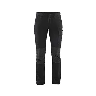 Afbeelding van Blaklader Dames Service werkbroek 4 weg stretch 7122 1645 Zwart/Donkergrijs C42