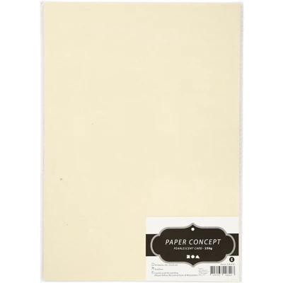 Afbeelding van Creotime parelmoerkarton beige A4 10 stuks