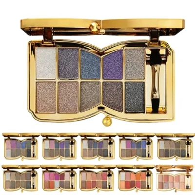 Afbeelding van 10 Colors Sparkle Shimmer Eyeshadow Palette, Glitter Professional Makeup Palette (03#)