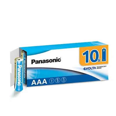 Afbeelding van Panasonic EVOLTA TECHNOLOGY INSIDE, AAA Micro LR03, pak van 10 in plasticvrije verpakking, 1,5 V, premium batterij met langdurige energie, alkalinebatterij