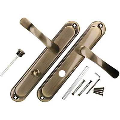 Afbeelding van KOTARBAU Deurklink, 72 mm, WC/BAD, deurkruk, patin, deurbeslag, deurgarnituur, lang schild, deurkrukset, binnendeur, buitendeur, handgreep, poortbeslag (uitvoering toilet, mm)