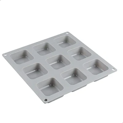 Afbeelding van Siliconen Zeep Maken Mallen, 9 Holte Vierkante Mal, Zachte Cupcake Muffin Bakpan voor Chocolade Snoep Ijsblokjes Handgemaakte