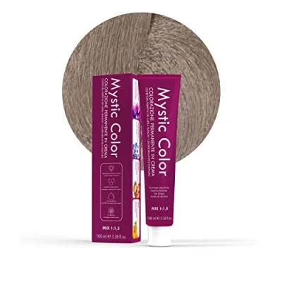 Afbeelding van Mystic Color Permanent Cream Coloring with Argan Oil and Calendula Long Lasting Hair Very Light Ash Blonde 9.1 100ml