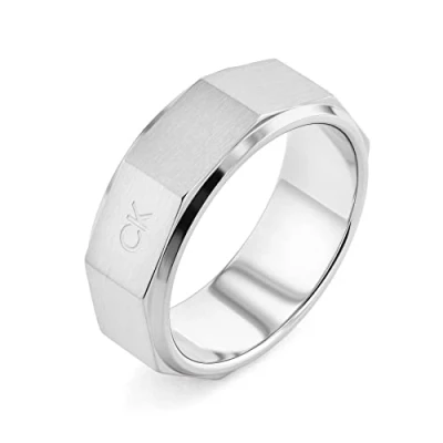 Afbeelding van Calvin Klein Heren LATCH Collectie Ring, 64, Metaal, Geen edelsteen