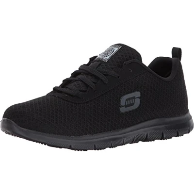Afbeelding van Skechers vrouwen Ghenter Bronaugh Food Service Schoen, Zwart, 40.5 EU breed