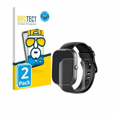 Afbeelding van BROTECT Schermbeveiliging voor volledig scherm, Smartwatch beschermfolie, Transparant