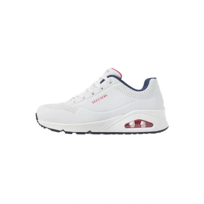 Afbeelding van Skechers Sport UNO Sneakers laag, Dames, Maat: 35, White/navy/red Hoogwaardig imitatieleer