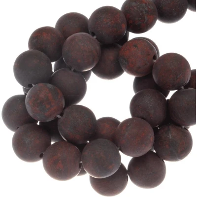 Afbeelding van Jaspis Breccie Frosted Kralen (6 mm) 60 Stuks