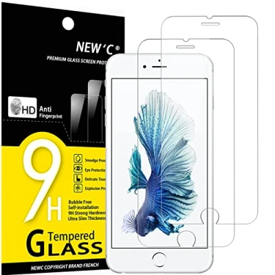 Afbeelding van NEW&#039;C 2 Stuks, Screen Protector voor iPhone 6 Plus, 6s Plus (5.5 Inch), Gehard Glass Schermbeschermer Film 0.33 mm ultra transparant, resistent