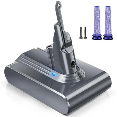 Afbeelding van Keenstone Batterij voor Dyson V7 Motorhead Animal Trigger Pro Fluffy Matras Absolute Stofzuiger met 2 Filters, 4600mAh 21,6V