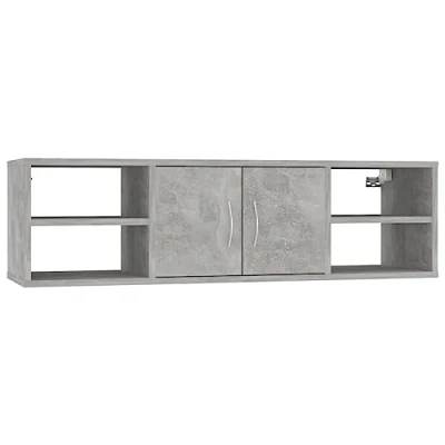 Afbeelding van vidaXL Wandschap 102x30x29 cm bewerkt hout betongrijs