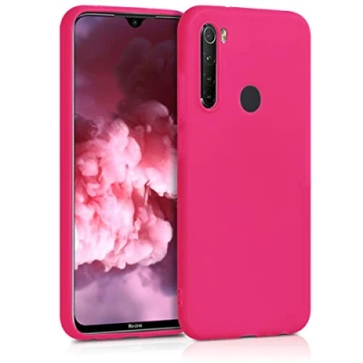 Afbeelding van kwmobile telefoonhoesje compatibel met Xiaomi Redmi Note 8 (2019/2021) hoesje Zachte case voor smartphone Back cover in neon roze