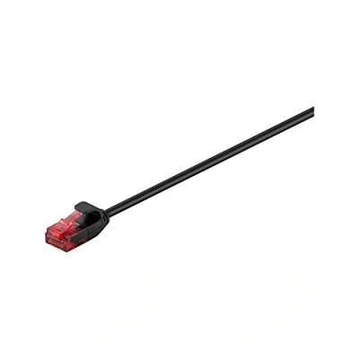 Afbeelding van U/UTP CAT6 Gigabit slimline netwerkkabel / zwart 5 meter