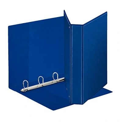 Afbeelding van Esselte Map met display van PP aanpasbaar (3 zakken) ringen 4 30 D formaat Maxi Blauw 394756500