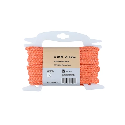 Afbeelding van polypropyleenkoord 4 mm 20 m oranje