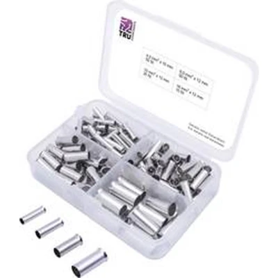 Afbeelding van TRU COMPONENTS T1903C024 Assortiment adereindhulzen 4 mm², 6 10 16 mm² Ongeïsoleerd Zilver 135 stuk(s)