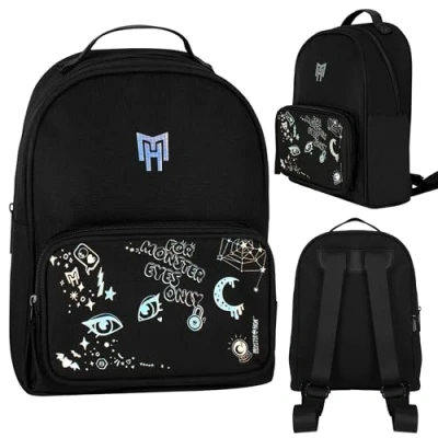 Afbeelding van Monster High zwarte kleuterrugzak voor meisjes 25x28x10 cm STARPAK
