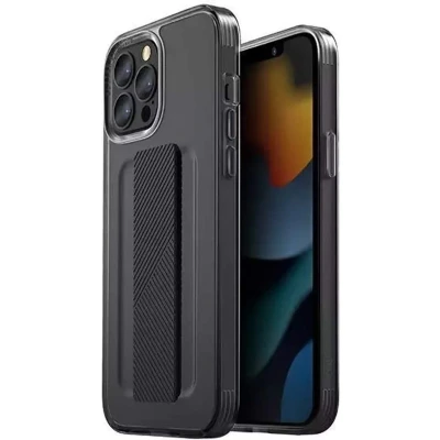 Afbeelding van Apple iPhone 13 Pro Max Hoesje Siliconen en TPU (zacht) Uniq Backcover Grijs Telefoonhoesje