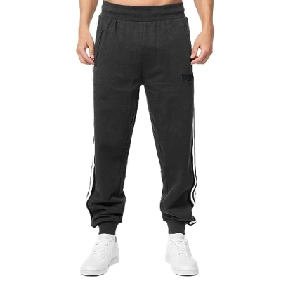 Afbeelding van Lonsdale Normale Passform Vesington Trainingsbroek, Heren, Maat: Large, Marl anthra black white